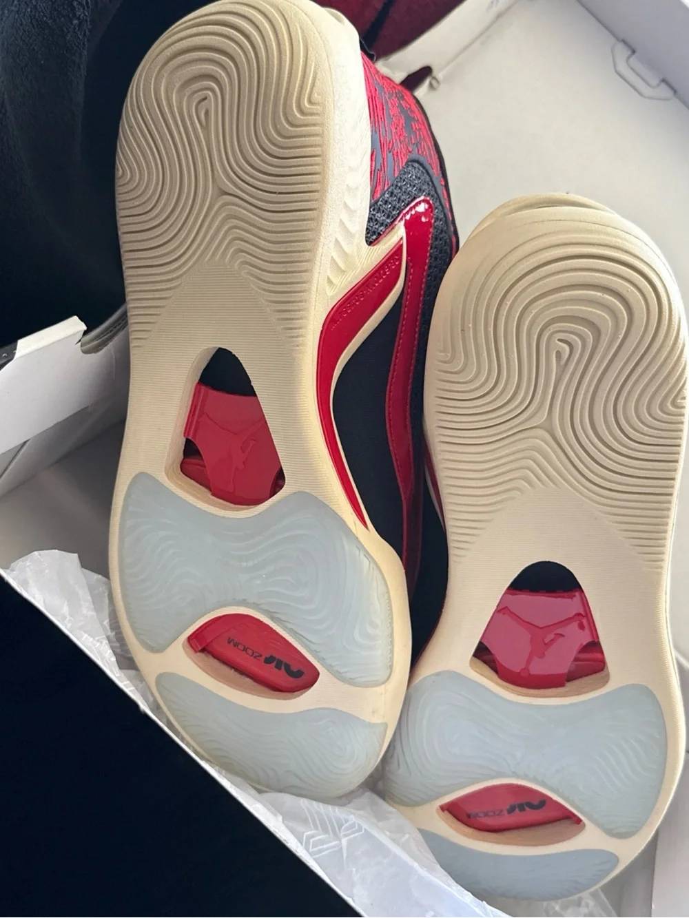 Jason Tatum signature basket shoe Men's Basketball Shoes - Black / Red / Cream